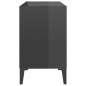 vidaXL Mobile TV con Gambe in Metallo Grigio Lucido 69,5x30x50 cm vidaXL Mobile TV con Gambe in Metallo Grigio Lucido 69,5x30x50 cm