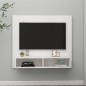 vidaXL Mobile TV a Muro Bianco Lucido 102x23,5x90 cm in Truciolato vidaXL Mobile TV a Muro Bianco Lucido 102x23,5x90 cm in Truciolato