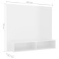 vidaXL Mobile TV a Muro Bianco Lucido 102x23,5x90 cm in Truciolato vidaXL Mobile TV a Muro Bianco Lucido 102x23,5x90 cm in Truciolato