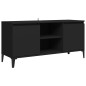 vidaXL Mobile TV con Gambe in Metallo Nero 103,5x30x50 cm vidaXL Mobile TV con Gambe in Metallo Nero 103,5x30x50 cm