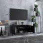 vidaXL Mobile TV con Gambe in Metallo Nero 103,5x30x50 cm vidaXL Mobile TV con Gambe in Metallo Nero 103,5x30x50 cm