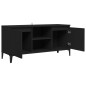 vidaXL Mobile TV con Gambe in Metallo Nero 103,5x30x50 cm vidaXL Mobile TV con Gambe in Metallo Nero 103,5x30x50 cm