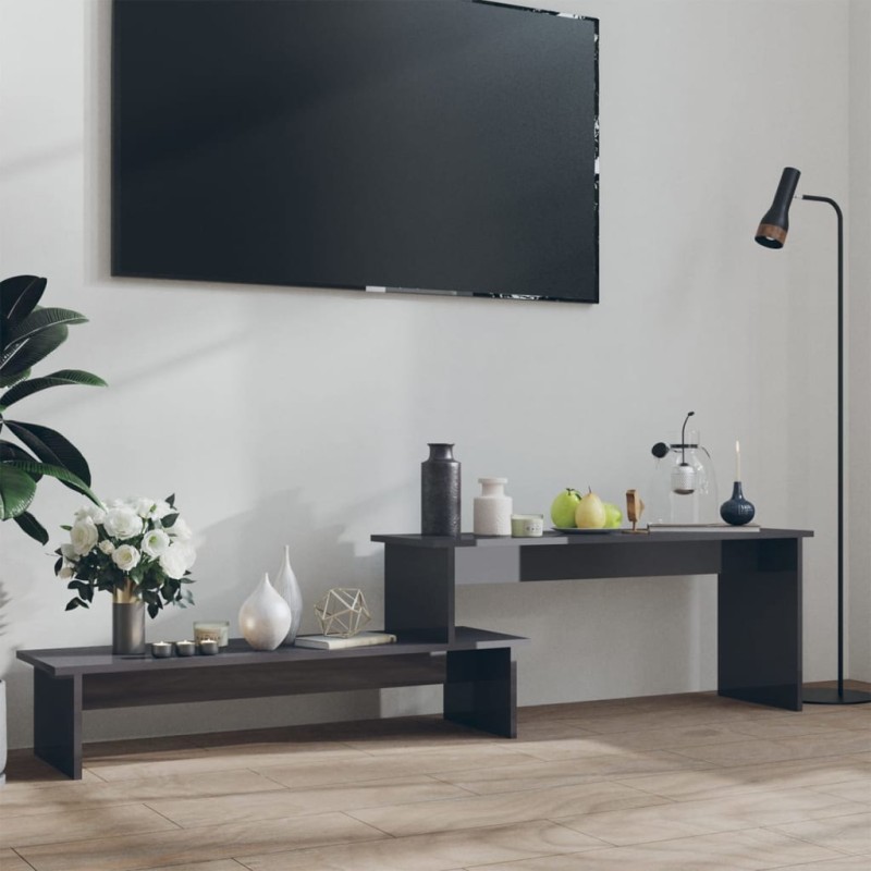 vidaXL Mobile Porta TV Grigio Lucido 180x30x43 cm in Truciolato vidaXL Mobile Porta TV Grigio Lucido 180x30x43 cm in Truciolato