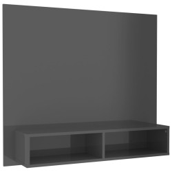 vidaXL Mobile TV a Muro Grigio Lucido 102x23,5x90 cm in Truciolato