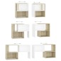 vidaXL Mobile Porta TV Bianco e Rovere Sonoma 104x30x52 cm Truciolato vidaXL Mobile Porta TV Bianco e Rovere Sonoma 104x30x52 cm Truciolato