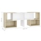 vidaXL Mobile Porta TV Bianco e Rovere Sonoma 104x30x52 cm Truciolato vidaXL Mobile Porta TV Bianco e Rovere Sonoma 104x30x52 cm Truciolato