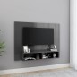vidaXL Mobile Porta TV a Muro Grigio Lucido 120x23,5x90cm Truciolato vidaXL Mobile Porta TV a Muro Grigio Lucido 120x23,5x90cm Truciolato