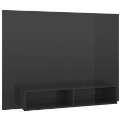 vidaXL Mobile Porta TV a Muro Grigio Lucido 120x23,5x90cm Truciolato