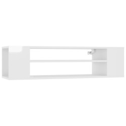vidaXL Mobile Porta TV Sospeso Bianco Lucido 100x30x26,5 cm Truciolato