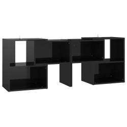 vidaXL Mobile TV Nero Lucido 104x30x52 cm in Truciolato