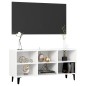 vidaXL Mobile TV con Gambe in Metallo Bianco 103,5x30x50 cm vidaXL Mobile TV con Gambe in Metallo Bianco 103,5x30x50 cm