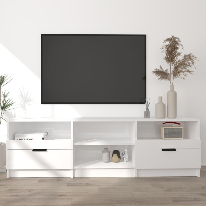 vidaXL Mobile per TV Bianco Lucido 150x33,5x45cm Legno Ingegnerizzato vidaXL Mobile per TV Bianco Lucido 150x33,5x45cm Legno Ingegnerizzato