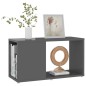 vidaXL Mobile TV Grigio Lucido 60x24x32 cm in Truciolato vidaXL Mobile TV Grigio Lucido 60x24x32 cm in Truciolato