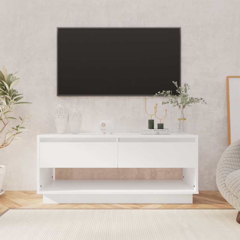 vidaXL Mobile TV Bianco 102x41x44 cm in Legno Multistrato vidaXL Mobile TV Bianco 102x41x44 cm in Legno Multistrato