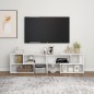vidaXL Mobile TV Bianco Lucido 149x30x52 cm in Truciolato vidaXL Mobile TV Bianco Lucido 149x30x52 cm in Truciolato