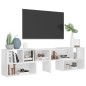 vidaXL Mobile TV Bianco Lucido 149x30x52 cm in Truciolato vidaXL Mobile TV Bianco Lucido 149x30x52 cm in Truciolato