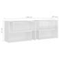 vidaXL Mobile TV Bianco Lucido 149x30x52 cm in Truciolato vidaXL Mobile TV Bianco Lucido 149x30x52 cm in Truciolato