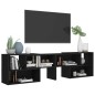 vidaXL Mobile TV Nero 149x30x52 cm in Truciolato vidaXL Mobile TV Nero 149x30x52 cm in Truciolato