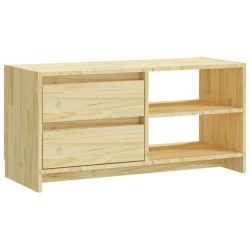 vidaXL Mobile Porta TV 80x31x39 cm in Legno Massello di Pino