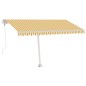 Tenda da Sole Autoportante Automatica 450x300 cm Gialla Bianca Tenda da Sole Autoportante Automatica 450x300 cm Gialla Bianca