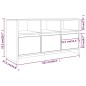 vidaXL Mobile Porta TV Bianco Lucido 102x37,5x52,5 cm in Truciolato vidaXL Mobile Porta TV Bianco Lucido 102x37,5x52,5 cm in Truciolato