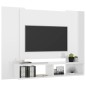 vidaXL Mobile Porta TV a Muro Bianco Lucido 120x23,5x90cm Truciolato