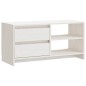 vidaXL Mobile Porta TV Bianco 80x31x39 cm in Legno Massello di Pino vidaXL Mobile Porta TV Bianco 80x31x39 cm in Legno Massello di Pino