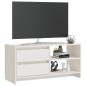 vidaXL Mobile Porta TV Bianco 80x31x39 cm in Legno Massello di Pino vidaXL Mobile Porta TV Bianco 80x31x39 cm in Legno Massello di Pino