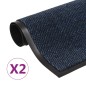 Tappeti Antipolvere 2 pz Rettangolari Trapuntati 80x120 cm Blu Tappeti Antipolvere 2 pz Rettangolari Trapuntati 80x120 cm Blu