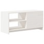 vidaXL Mobile Porta TV Bianco 80x31x39 cm in Legno Massello di Pino vidaXL Mobile Porta TV Bianco 80x31x39 cm in Legno Massello di Pino