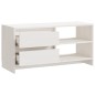 vidaXL Mobile Porta TV Bianco 80x31x39 cm in Legno Massello di Pino vidaXL Mobile Porta TV Bianco 80x31x39 cm in Legno Massello di Pino
