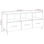 vidaXL Mobile Porta TV Bianco 102x35x50 cm in Legno Multistrato