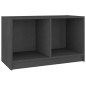 vidaXL Mobile Porta TV Grigio 70x33x42 cm in Legno Massello di Pino vidaXL Mobile Porta TV Grigio 70x33x42 cm in Legno Massello di Pino