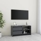 vidaXL Mobile Porta TV Grigio 80x31x39 cm in Legno Massello di Pino vidaXL Mobile Porta TV Grigio 80x31x39 cm in Legno Massello di Pino