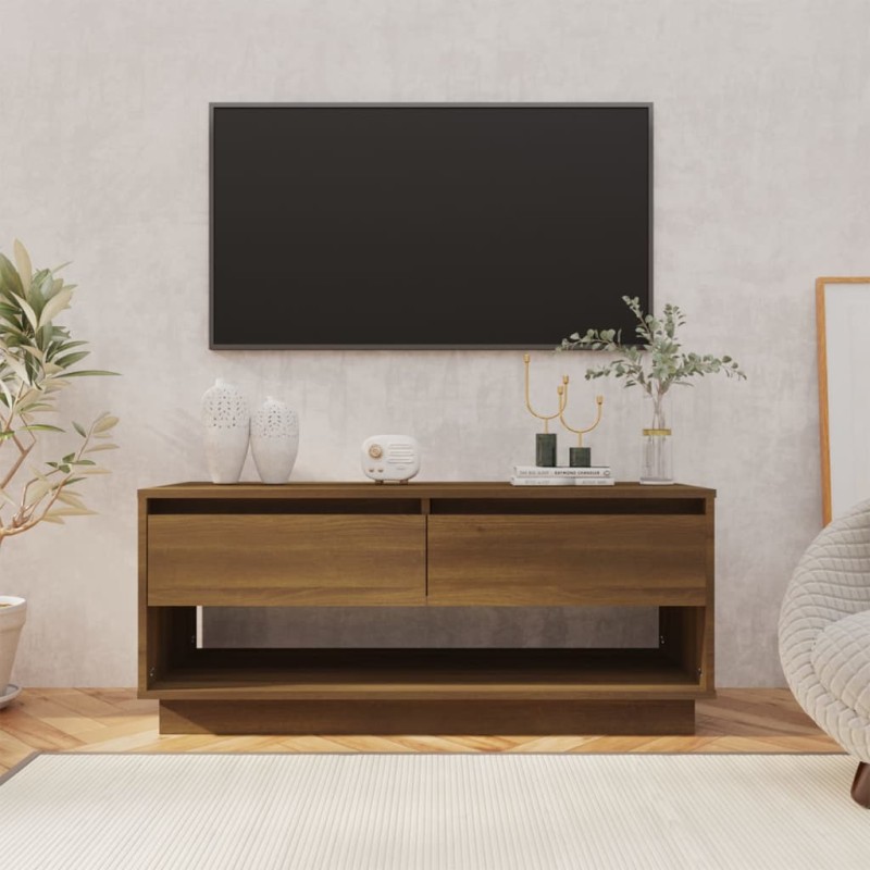 vidaXL Mobile TV Rovere Marrone 102x41x44 cm in Truciolato vidaXL Mobile TV Rovere Marrone 102x41x44 cm in Truciolato