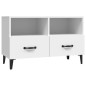 vidaXL Mobile Porta TV Bianco 80x36x50 cm in Legno Multistrato vidaXL Mobile Porta TV Bianco 80x36x50 cm in Legno Multistrato