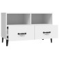 vidaXL Mobile Porta TV Bianco 80x36x50 cm in Legno Multistrato vidaXL Mobile Porta TV Bianco 80x36x50 cm in Legno Multistrato