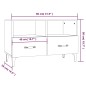 vidaXL Mobile Porta TV Bianco 80x36x50 cm in Legno Multistrato vidaXL Mobile Porta TV Bianco 80x36x50 cm in Legno Multistrato