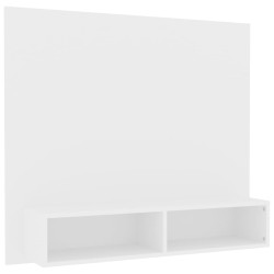 vidaXL Mobile TV a Muro Bianco 102x23,5x90 cm in Legno Multistrato