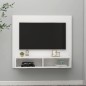 vidaXL Mobile TV a Muro Bianco 102x23,5x90 cm in Legno Multistrato vidaXL Mobile TV a Muro Bianco 102x23,5x90 cm in Legno Multistrato