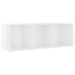 vidaXL Mobile Porta TV Bianco Lucido 107x35x37 cm in Truciolato
