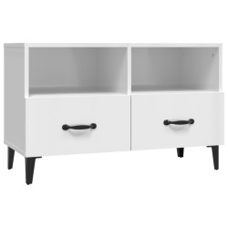  vidaXL Mobile Porta TV Bianco Lucido 80x36x50 cm in Legno Multistrato