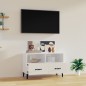vidaXL Mobile Porta TV Bianco Lucido 80x36x50 cm in Legno Multistrato vidaXL Mobile Porta TV Bianco Lucido 80x36x50 cm in Legno Multistrato