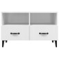 vidaXL Mobile Porta TV Bianco Lucido 80x36x50 cm in Legno Multistrato vidaXL Mobile Porta TV Bianco Lucido 80x36x50 cm in Legno Multistrato