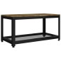 Tavolino Salotto Marrone Scuro e Nero 90x45x45cm in MDF e Ferro Tavolino Salotto Marrone Scuro e Nero 90x45x45cm in MDF e Ferro