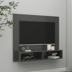 vidaXL Mobile TV a Muro Grigio 102x23,5x90 cm in Truciolato
