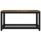 Tavolino Salotto Marrone Scuro e Nero 90x45x45cm in MDF e Ferro Tavolino Salotto Marrone Scuro e Nero 90x45x45cm in MDF e Ferro