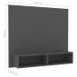 vidaXL Mobile TV a Muro Grigio 102x23,5x90 cm in Truciolato vidaXL Mobile TV a Muro Grigio 102x23,5x90 cm in Truciolato