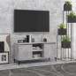 vidaXL Mobile TV con Gambe in Metallo Grigio Cemento 103,5x35x50 cm vidaXL Mobile TV con Gambe in Metallo Grigio Cemento 103,5x35x50 cm