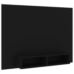 vidaXL Mobile TV a Muro Nero 135x23,5x90 cm in Truciolato